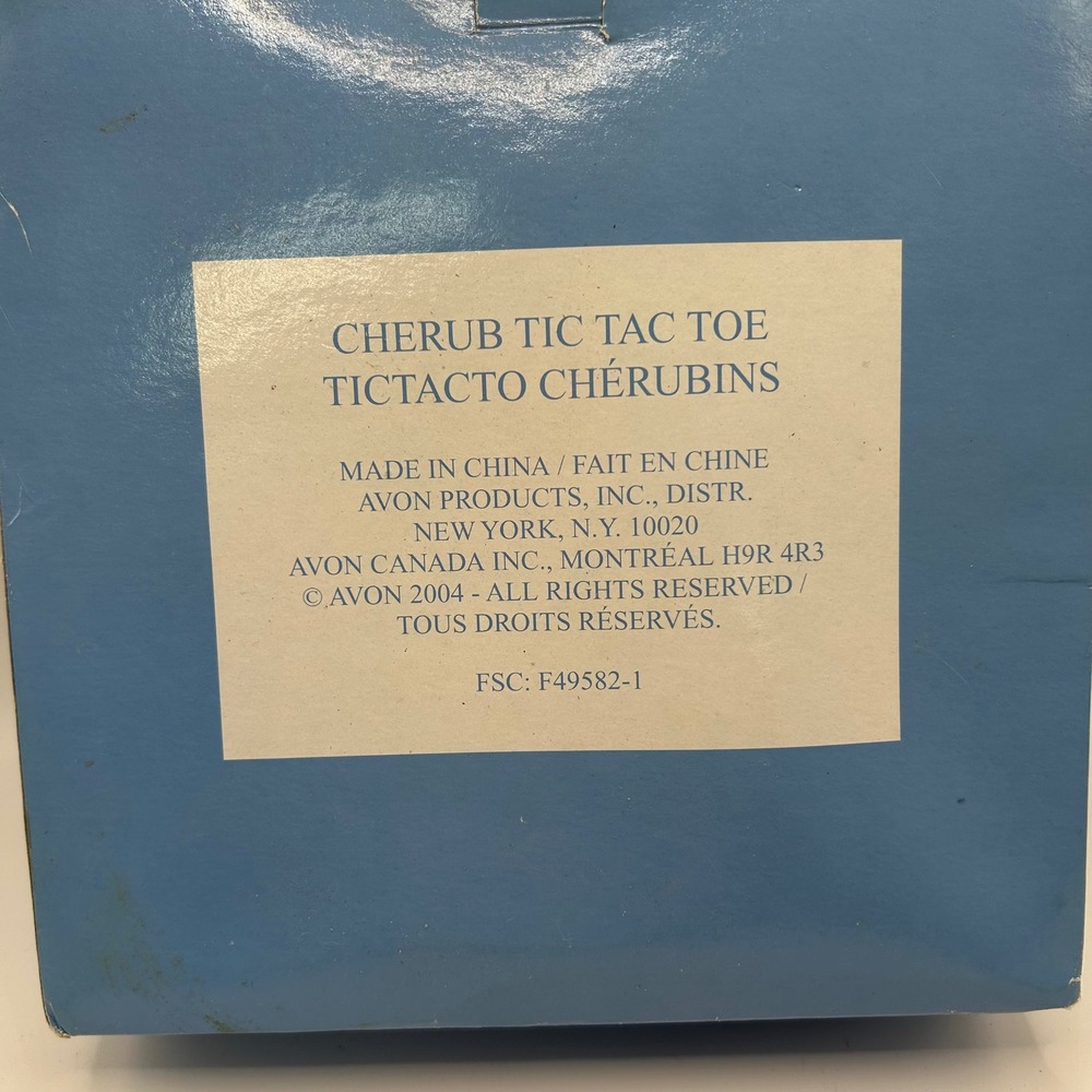Avon Gift Collection 2004 Cherub Tic Tac Toe Game Set Hearts & Cherub Retired